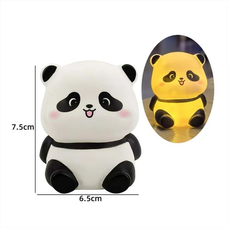 New Panda LED Night Light Living Room Cute Panda Plastic Lamp Bedside Decor Creative Kids Night Light Birthday Gift Decoration