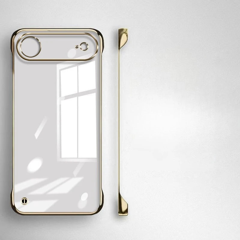 Ultra Thin Frameless Case for Iphone 17promax Air Slim Hard Shockproof Bumper Transparent Cover For iPhone17 17pro air