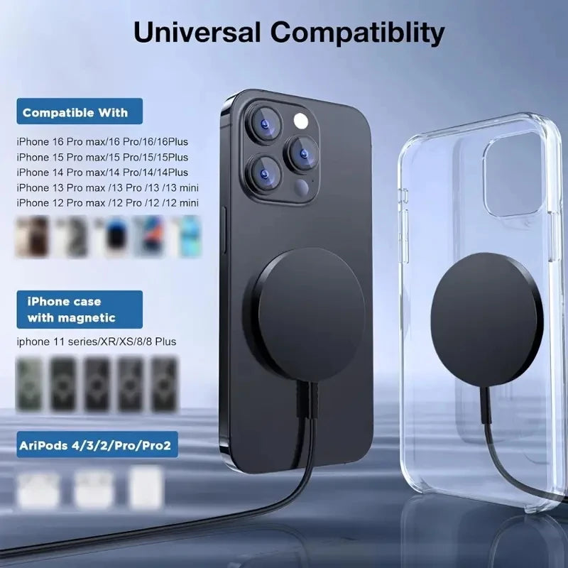 Original Wireless Charger 15W Fast Charging 2 in 1 USB-C + USB-A Port for cell phone