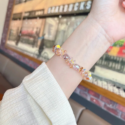 Charming Crystal Bracelet for Women with Adjustable Pull Design Colorful Bead Fashion Jewelry Stylish and Shiny Hand Accessories