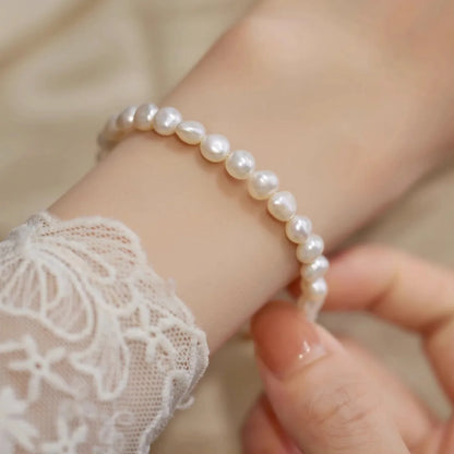 Beautiful Natural Pearl Bracelet for Women Fashion Bead High-End for Wedding Women Girlfriend Christmas Gifts