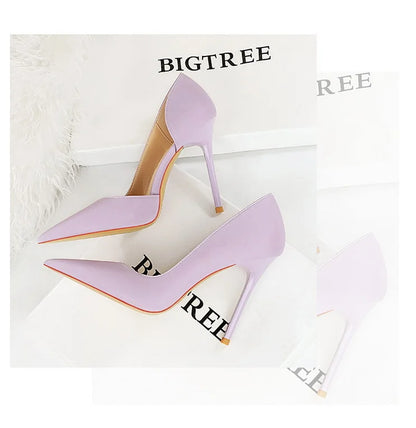 626-1 Fashionable Simple Slim Fit Ultra High Heel Shallow Pocket Single Shoe Women High Heel Korean Style
