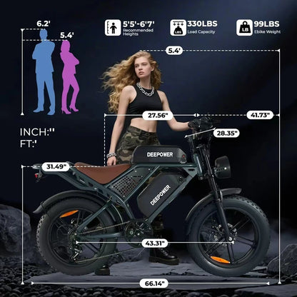 Electric BicycleS8 3500W Powerful motor 48V60AH lithium battery Mountain adult Electric Bike Disc Brakes 20 Inch Fat Tire E-bike