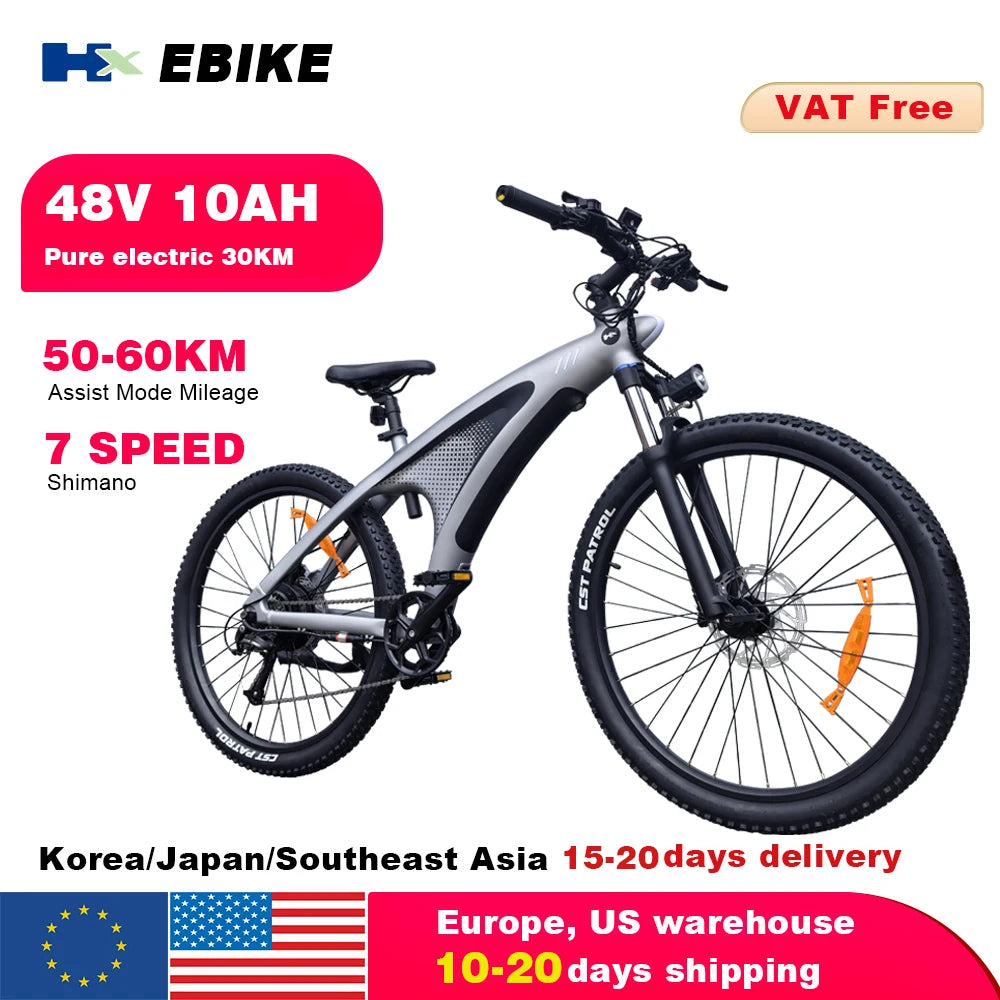 HX Q5 e bike Adults electric bike 48V 20AH 27.5 Inch  Electric bicycle City Electric bike E Bikes Mountain ebike