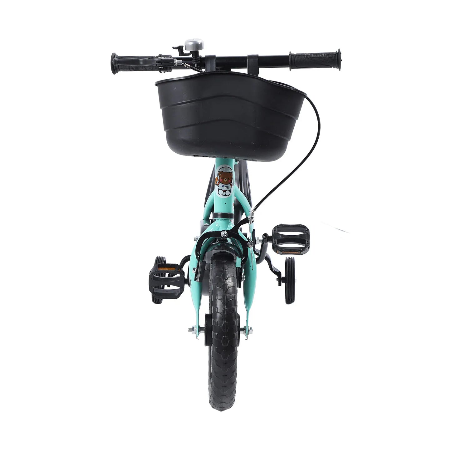 12" Kids Bike with Training Wheels for 2-6 Years Old, High Carbon Steel Frame Adjustable Seat & Handlebars