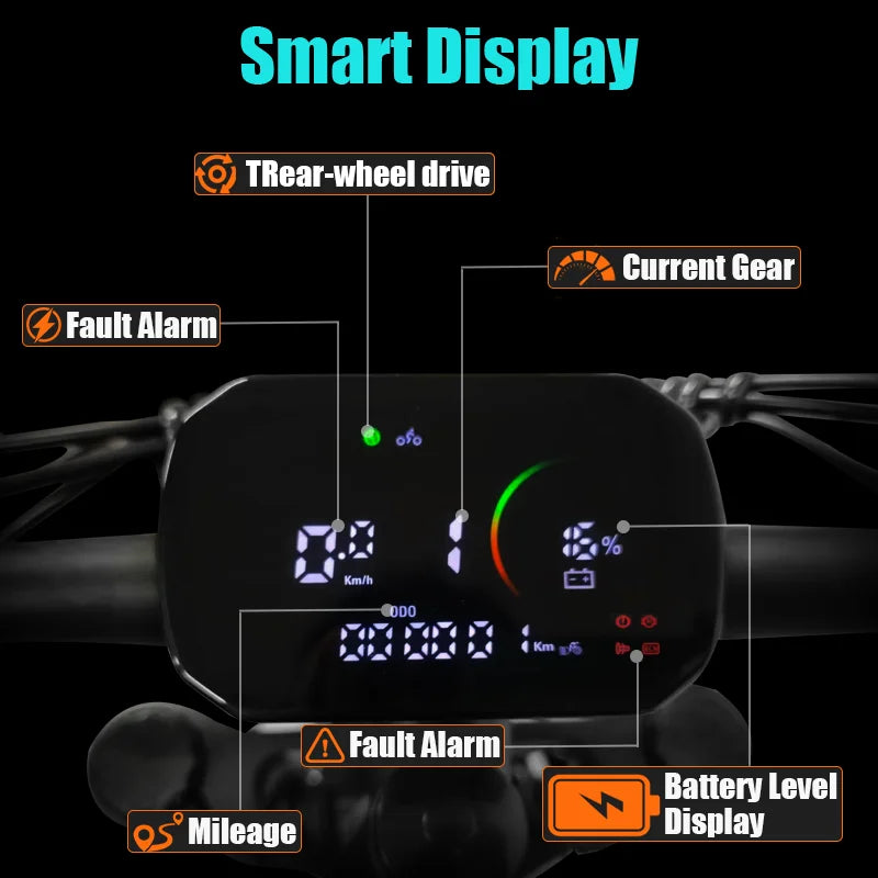 Electric BicycleS8 3500W Powerful motor 48V60AH lithium battery Mountain adult Electric Bike Disc Brakes 20 Inch Fat Tire E-bike
