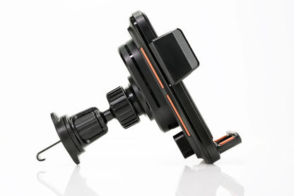 Car Phone Charger Phone Holder 15W Wireless & Wired Charger Auto Sensing One-Touch Release and Rotation Qi FCC ROHS Certified