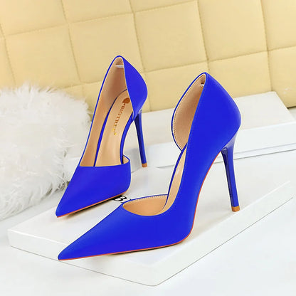 626-1 Fashionable Simple Slim Fit Ultra High Heel Shallow Pocket Single Shoe Women High Heel Korean Style