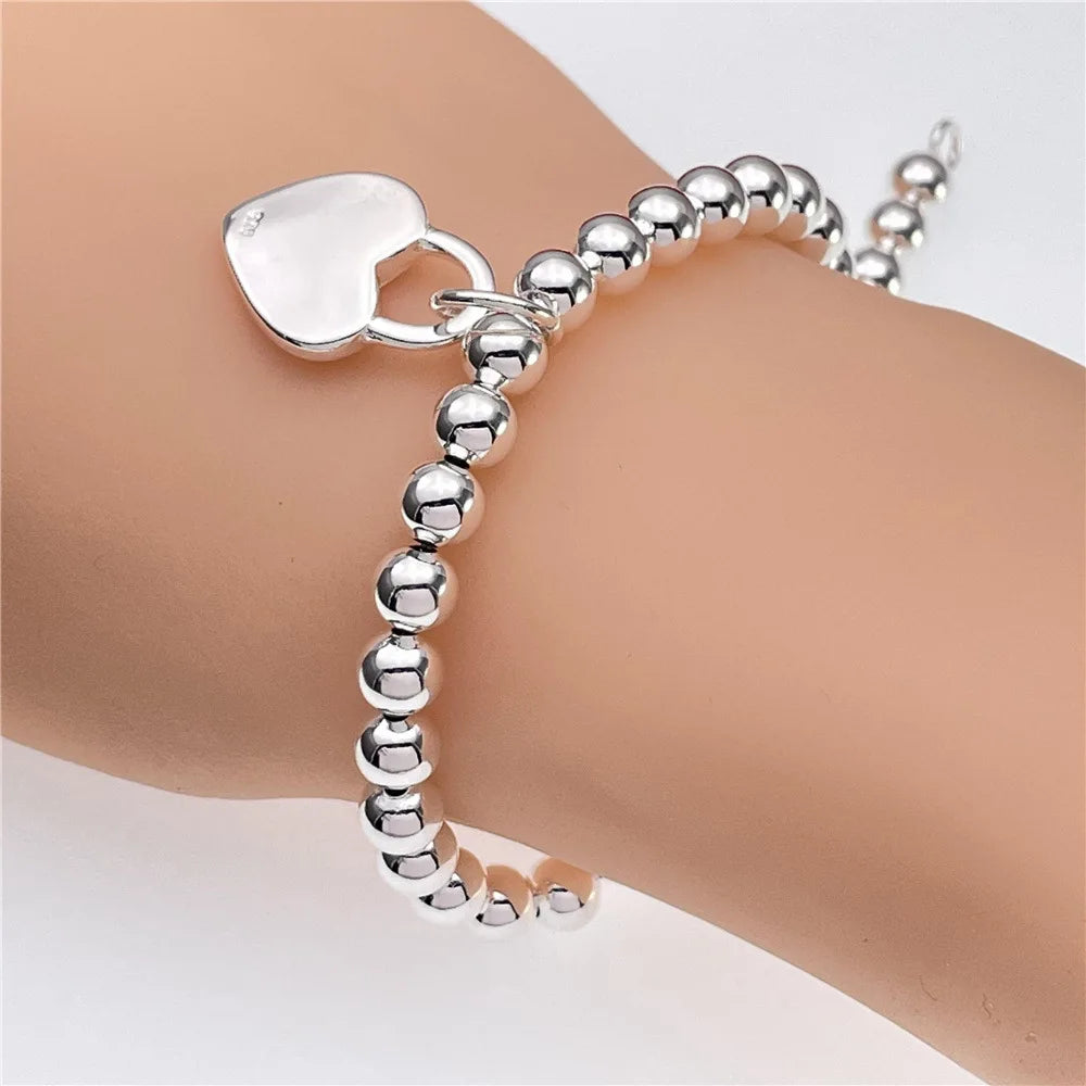 Fine Noble 925 Sterling Silver Solid Chain Bracelet For Women Men Charm Party Gift Wedding party Fashion Jewelry