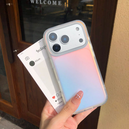 NEW For Iphone 17 Pro Max Laser Color-Changing Matte Phone Case 17Pro Magnetic Cover 17Air Gradient Colors cases Sun Set Sky