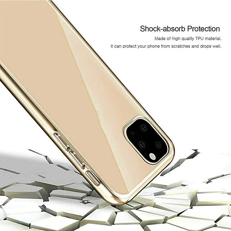 Clear 360 Full Wrap Phone Case for iPhone 17 16 15 14 Pro Max 13 12 11 SE2/SE3 Xr Xs 7 8 Plus Back Cover