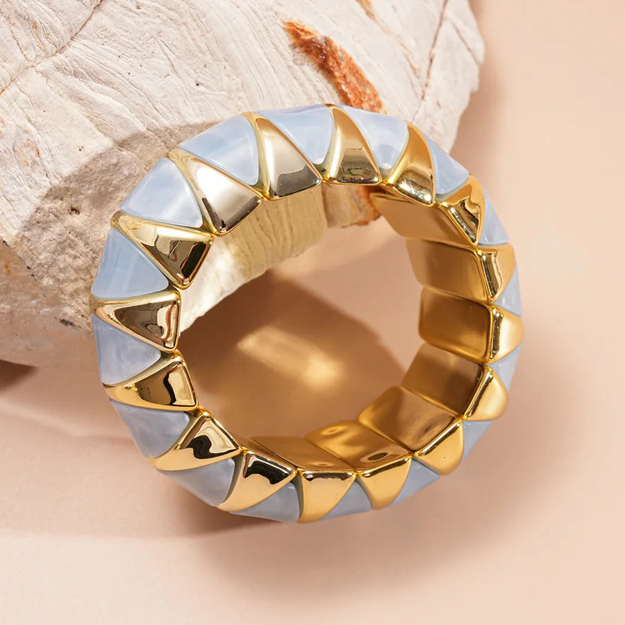 Glamorous Colorful Acrylic Bracelet for Women, Sweet Elastic Stretch Bracelet, Trendy Daily Wear & Dating Gift