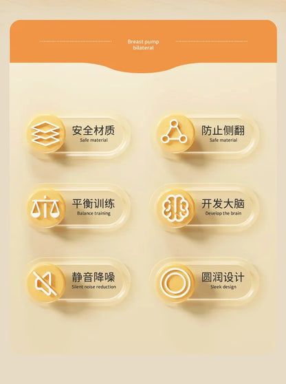 Baby Balance Bike 4-Wheel Walker with No Pedal First Toddler Outdoor Ride-On Toy Kids Birthday Gift for 1-3 Year Olds