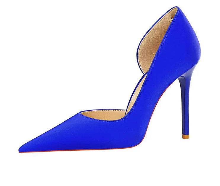 626-1 Fashionable Simple Slim Fit Ultra High Heel Shallow Pocket Single Shoe Women High Heel Korean Style