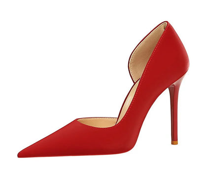 626-1 Fashionable Simple Slim Fit Ultra High Heel Shallow Pocket Single Shoe Women High Heel Korean Style