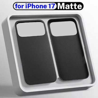 Soft Touch Full-Body Protective Phone Case Shockproof Anti-Scratch Black Phone Covers for iPhone 17ProMax/17 Pro/17 Air/17