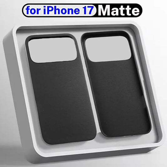 Soft Touch Full-Body Protective Phone Case Shockproof Anti-Scratch Black Phone Covers for iPhone 17ProMax/17 Pro/17 Air/17