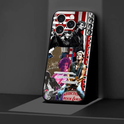 Singer B-Bruce S-Springsteen Case for iPhone 16 11 15 16e 14 12 Mini 13 Pro Max X XS XR 7 8 6 6s Plus 5 5s SE TPU Phone Cover