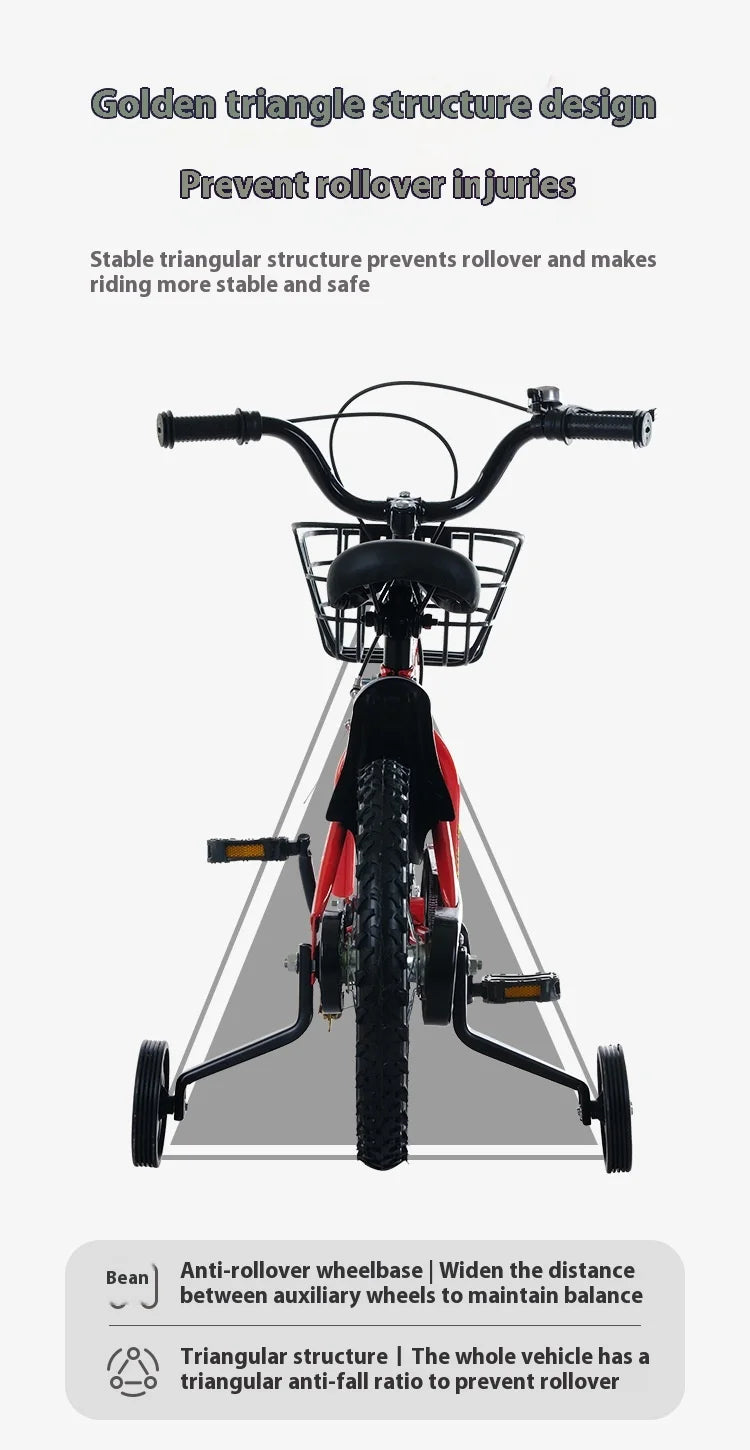 New children's bicycle models for boys and girls, suitable for ages 2-10 and 12-16 inch baby strollers.