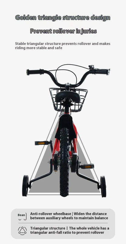 New children's bicycle models for boys and girls, suitable for ages 2-10 and 12-16 inch baby strollers.