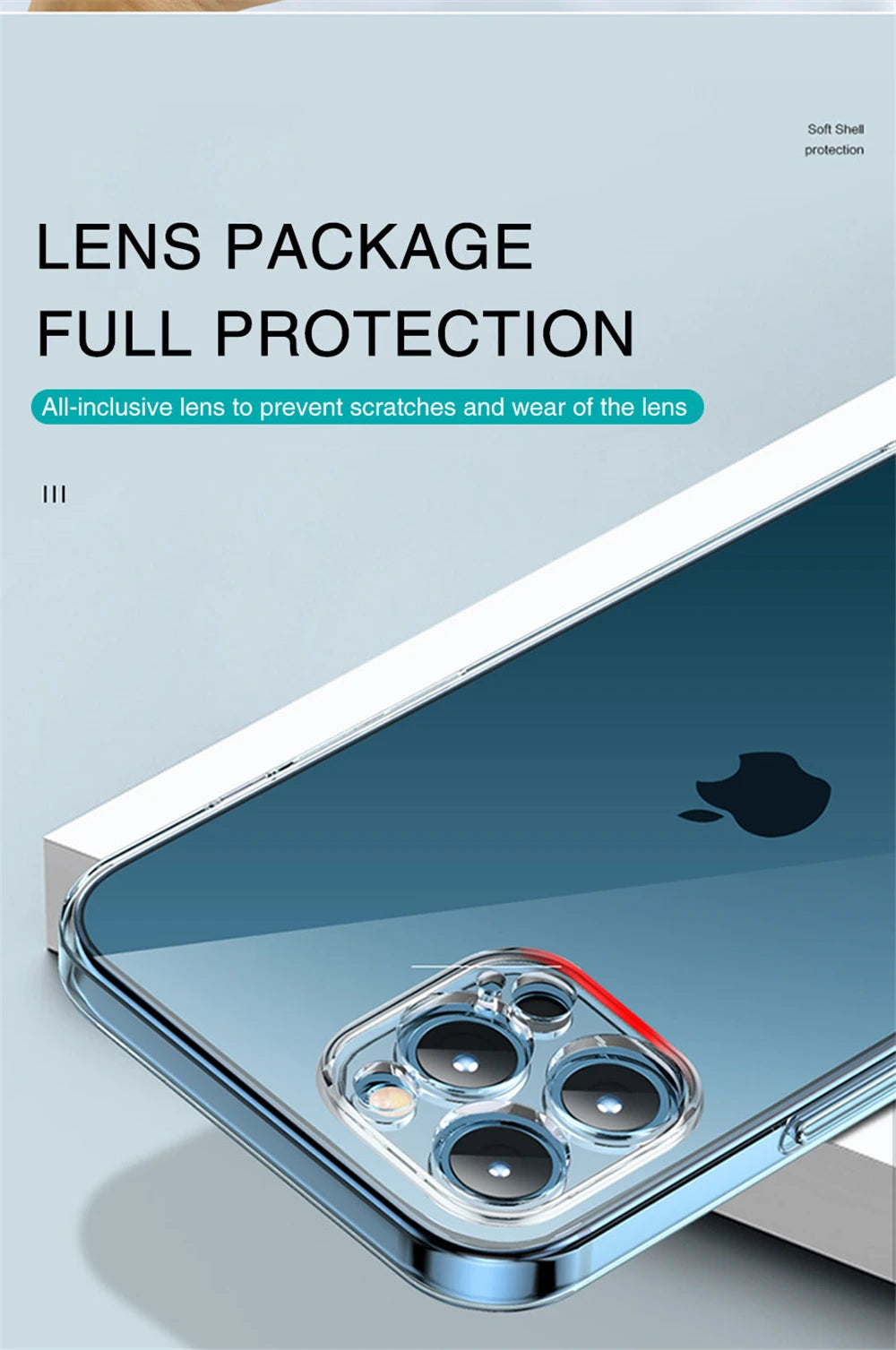 Clear Phone Case For iPhone 16 15 14 13 12 11 Pro Max Silicone Soft Cover For iPhone 13 Mini X XS Max XR 8 7 6 Plus Back Shell