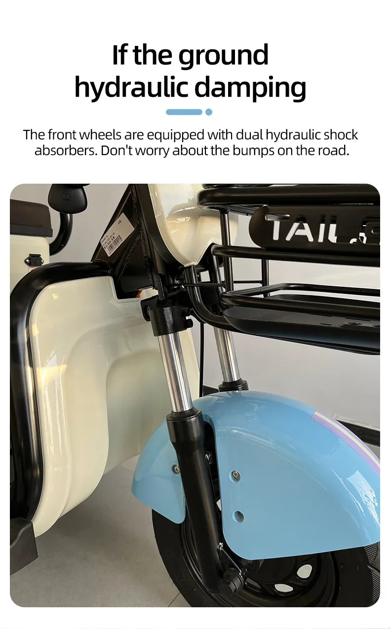 New Electric Tricycle Adult  Agricultural Double Row Electric Tricycle with 3 Wheel