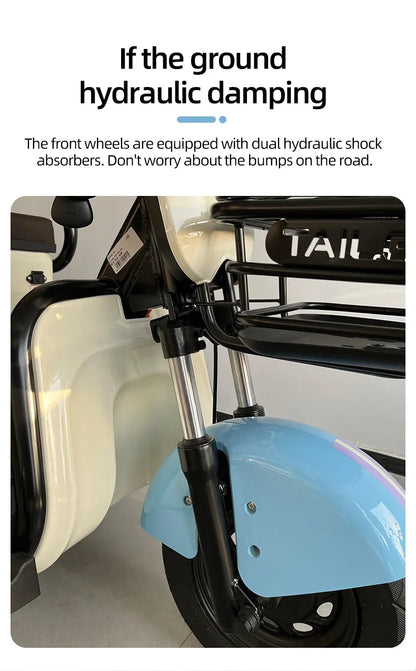 New Electric Tricycle Adult  Agricultural Double Row Electric Tricycle with 3 Wheel