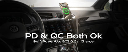 Wireless Car Charger, 2025 Upgrade 15W Fast Charging Auto Clamping Car Phone Holder Charger, Phone Holders for car Mount