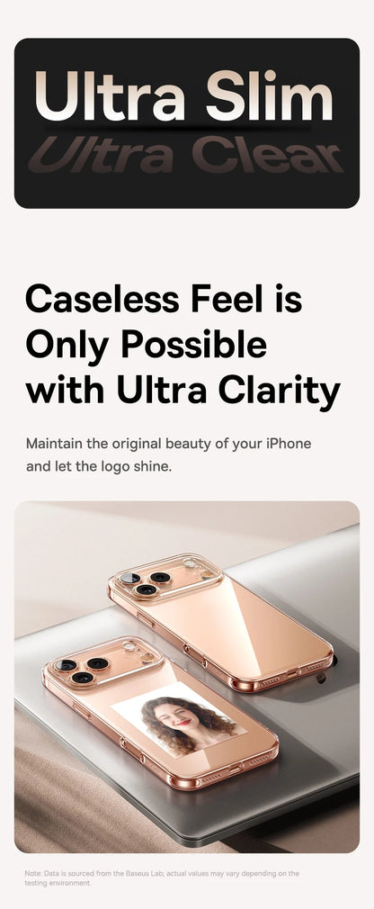 Baseus Clear TPU Case for iPhone 17 16 15 14 13 12 11 Pro Max Plus Air Soft Transparent Phone Cover Soft Thin Protective Case