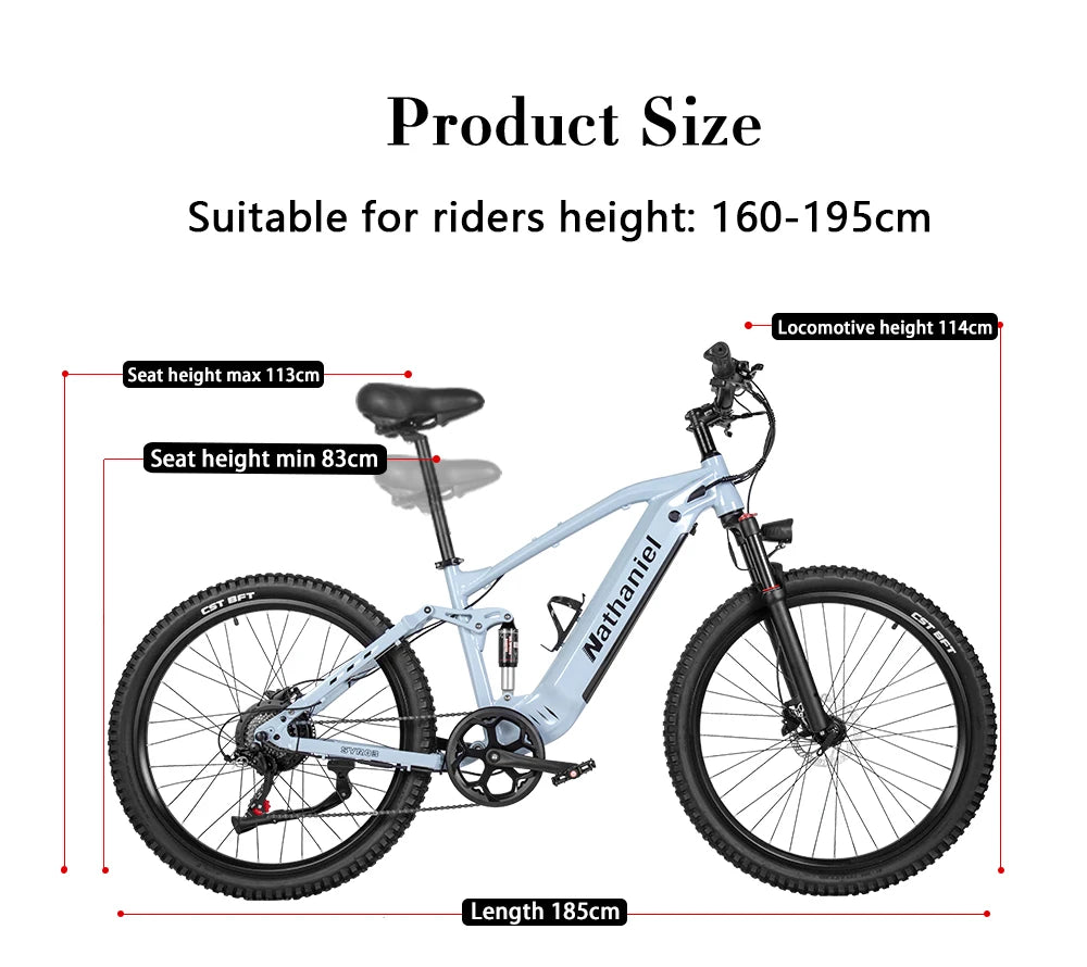 Electric bicycle 1000W 48V 20AH, 27.5“ E-Bike Long Range for Mountain & Road Riding ,electric bike adults,Mountain bikes