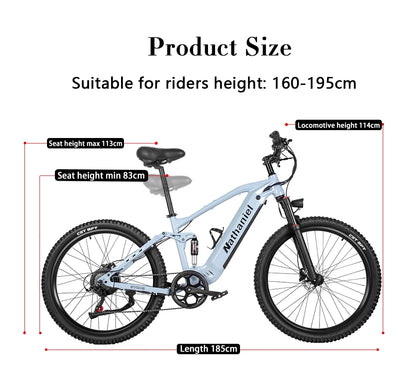 Electric bicycle 1000W 48V 20AH, 27.5“ E-Bike Long Range for Mountain & Road Riding ,electric bike adults,Mountain bikes
