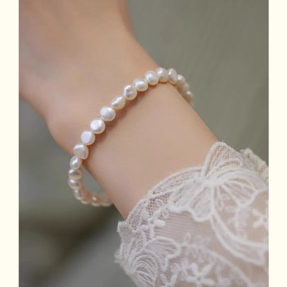 Beautiful Natural Pearl Bracelet for Women Fashion Bead High-End for Wedding Women Girlfriend Christmas Gifts