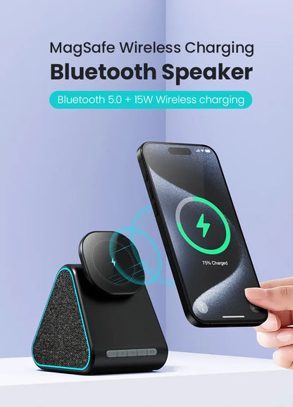 Wireless Charger Phone Holder Magnetic Wireless Charging Bluetooth Speaker Suitable For IPhone 16 15 Fast Charging