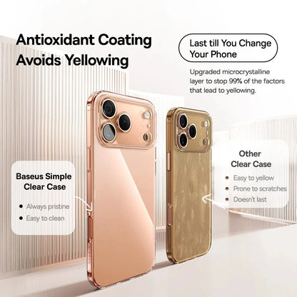 Baseus Clear TPU Case for iPhone 17 16 15 14 13 12 11 Pro Max Plus Air Soft Transparent Phone Cover Soft Thin Protective Case
