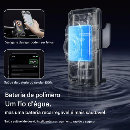 Car Air Vent Electric Rotating Opening Closing Phone Holder Fast Charging 15W Wireless Charger Dua l Coil RGB Light Smart Phones