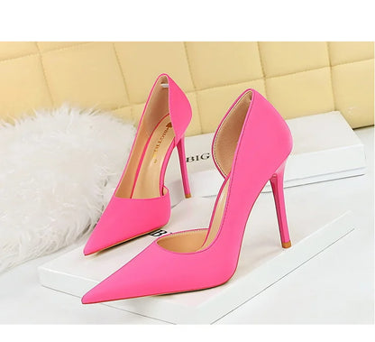 626-1 Fashionable Simple Slim Fit Ultra High Heel Shallow Pocket Single Shoe Women High Heel Korean Style