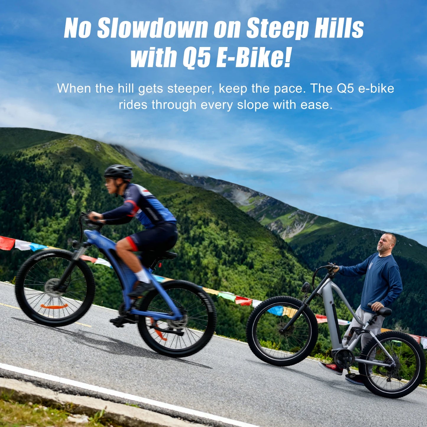 HX Q5 2000W Ebike Adult Electric Mountain Bicycle 27.5*2.25 Inch Electric Bike 57km/h Removable Battery Moped E Bikes Road Bike