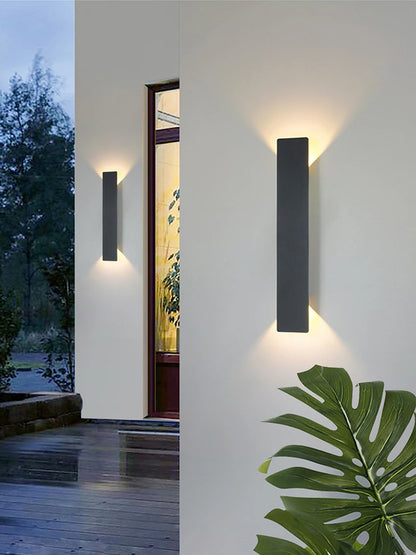 Outdoor Waterproof Wall Lamp Modern LED Lamp Black White Aluminum Up Lower Light Wall Lamps Waterproof IP65 110V 220V Fixtures
