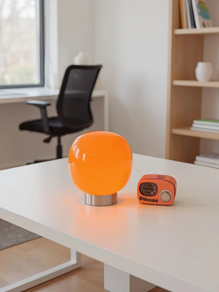  Macaron Glass Table Lamp for Hotel Bedroom Bedside Living Room Trichromatic Dimming Decoration Modern Minimalist Desk Lights