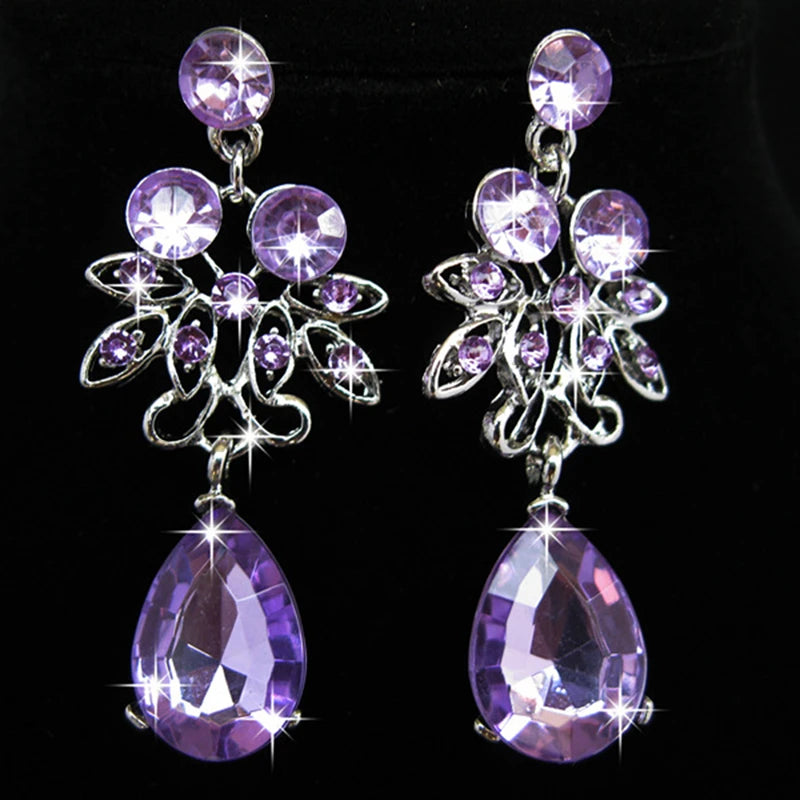 Women Wedding Jewelry Set Gold Color Zirconia Bridal Necklace Earring Pendant Set For Bride Bridesmaid Gift Wedding Accessories