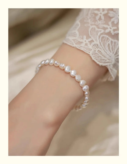 Beautiful Natural Pearl Bracelet for Women Fashion Bead High-End for Wedding Women Girlfriend Christmas Gifts