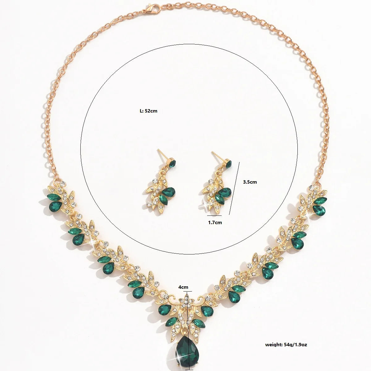 2025 Fashion Jewelry Set for Bridal Necklace Earrings Set Women Crystal Engagement Wedding Banquet Dress Accessories