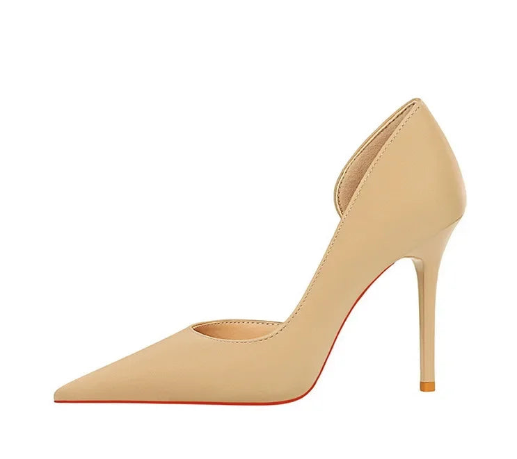 626-1 Fashionable Simple Slim Fit Ultra High Heel Shallow Pocket Single Shoe Women High Heel Korean Style