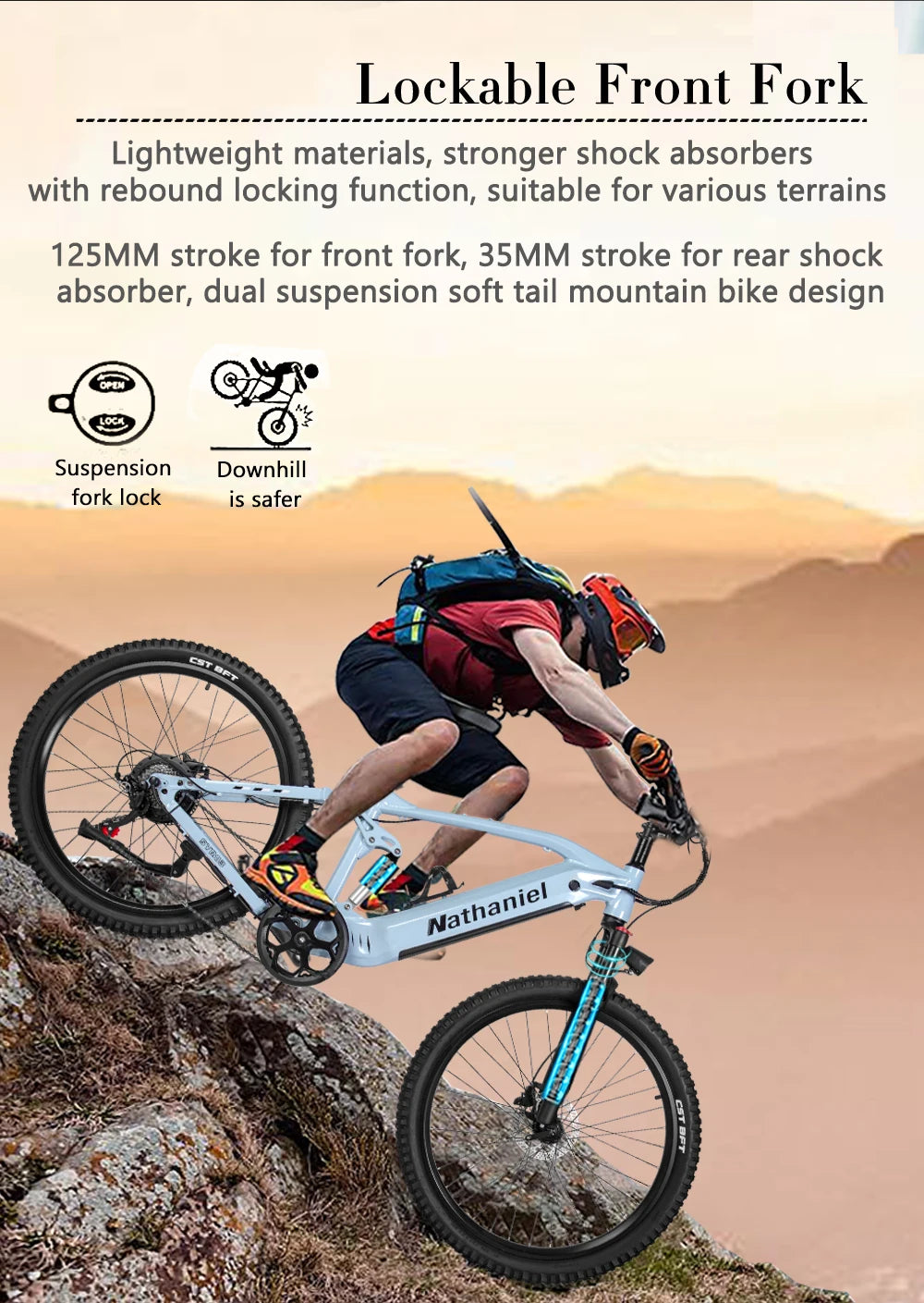 Electric bicycle 1000W 48V 20AH, 27.5“ E-Bike Long Range for Mountain & Road Riding ,electric bike adults,Mountain bikes