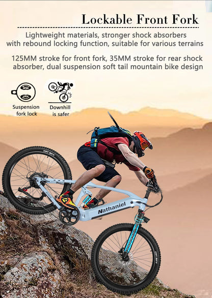 Electric bicycle 1000W 48V 20AH, 27.5“ E-Bike Long Range for Mountain & Road Riding ,electric bike adults,Mountain bikes