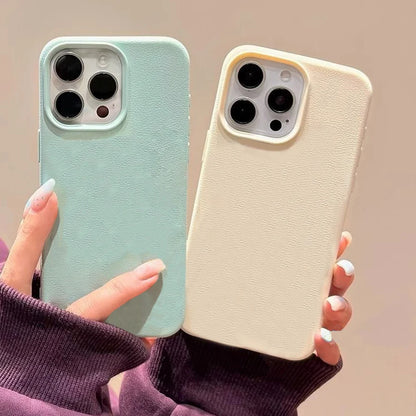 Leather TPU Phone Case For iPhone 17 Pro Max 16 13 11 15 14 Plus 12 17 Air 17Promax 16promax Shockproof Soft Funda Cover Coque