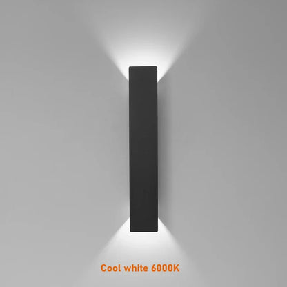 Outdoor Waterproof Wall Lamp Modern LED Lamp Black White Aluminum Up Lower Light Wall Lamps Waterproof IP65 110V 220V Fixtures
