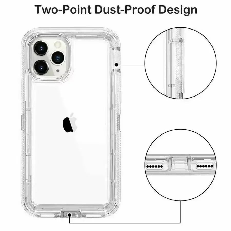 3 IN1 For iPhone 17 16E 15 14 16 PLUS 11 17 Pro MAX MINI 17 Air Phone Case Heavy Duty Hybrid Rugged Shockproof Armor Hard Cover