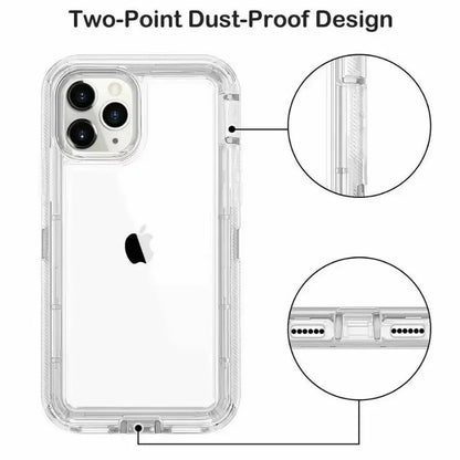 3 IN1 For iPhone 17 16E 15 14 16 PLUS 11 17 Pro MAX MINI 17 Air Phone Case Heavy Duty Hybrid Rugged Shockproof Armor Hard Cover