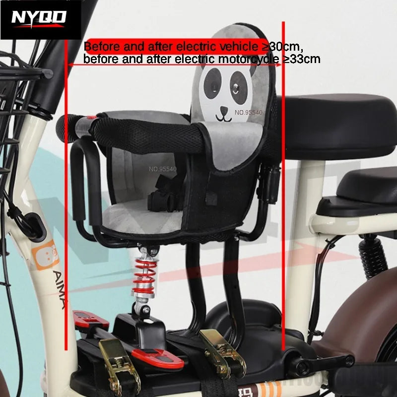 Electric vehicle front child seat electric scooter baby safety seat/electric motorcycle shock absorber stool motorcycle seat